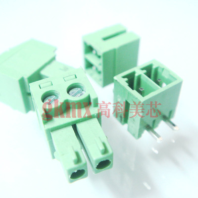 连接器 接插件 接线端子2EDG5.08-2芯 2PIN 弯脚5.08mm（一套）