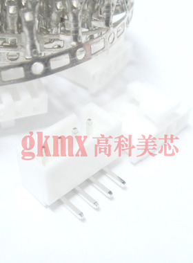 接插件白色插座XH2.54-4TL 4芯 4PIN弯针间距2.54MM 特价 10套5元