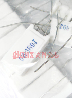 陶瓷水泥电阻5W3R9J 5W 3.9R 立式高26MM*厚10MM*宽13MM 10个8元