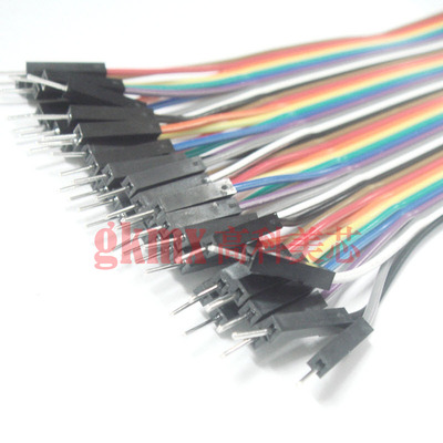 2.54间距双头彩色杜邦线40芯 1头公1头母40PIN 长度30CM 18元/PCS