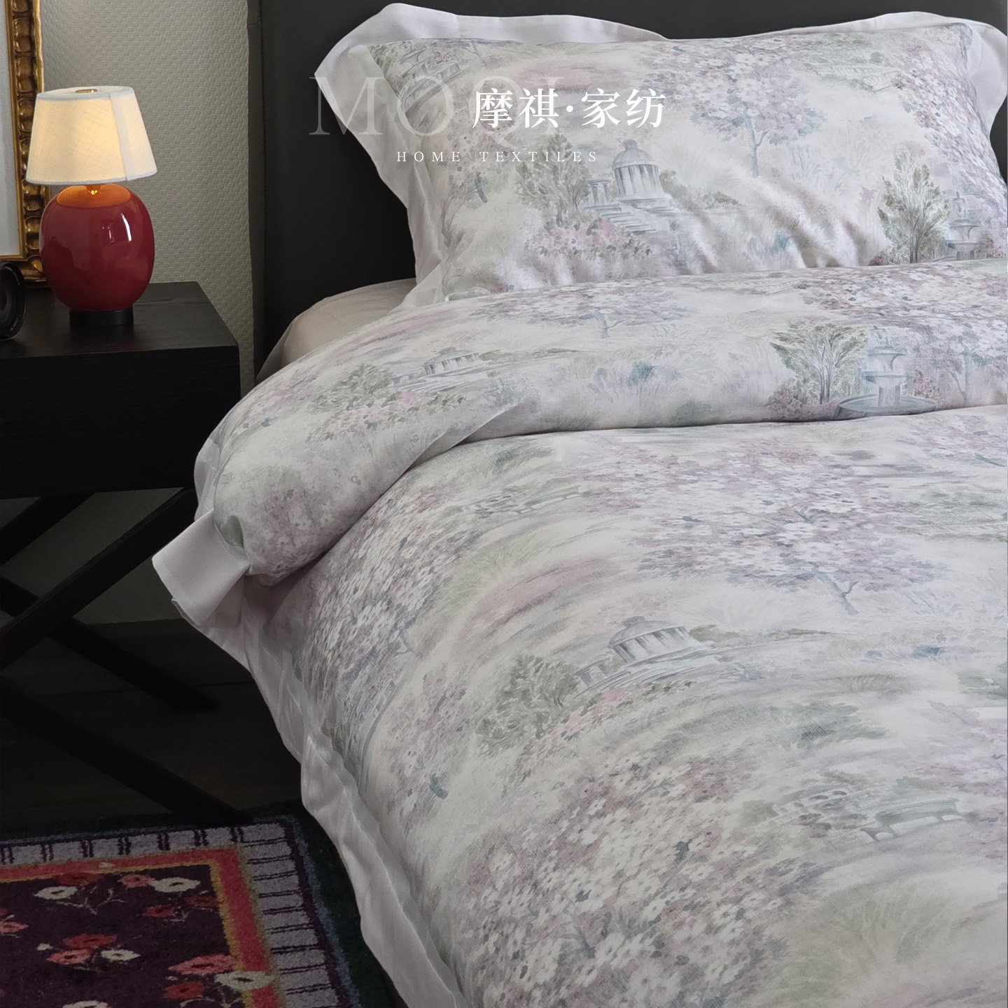 2025新款数码印花天丝棉磨毛床单款四件套床上用品