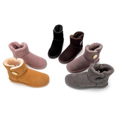 棉鞋棉拖鞋加绒一脚蹬低筒保暖秋冬季加厚带纽扣学生女雪地靴5803