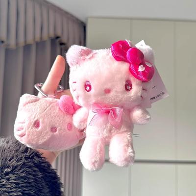 日本粉色猫头hellokitty包包挂饰公仔玩偶毛绒女生可爱书包小挂件