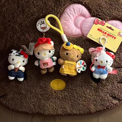 少女心哈喽kitty女生包包可爱小挂件毛绒嗨喽kt公仔书包挂饰饰品
