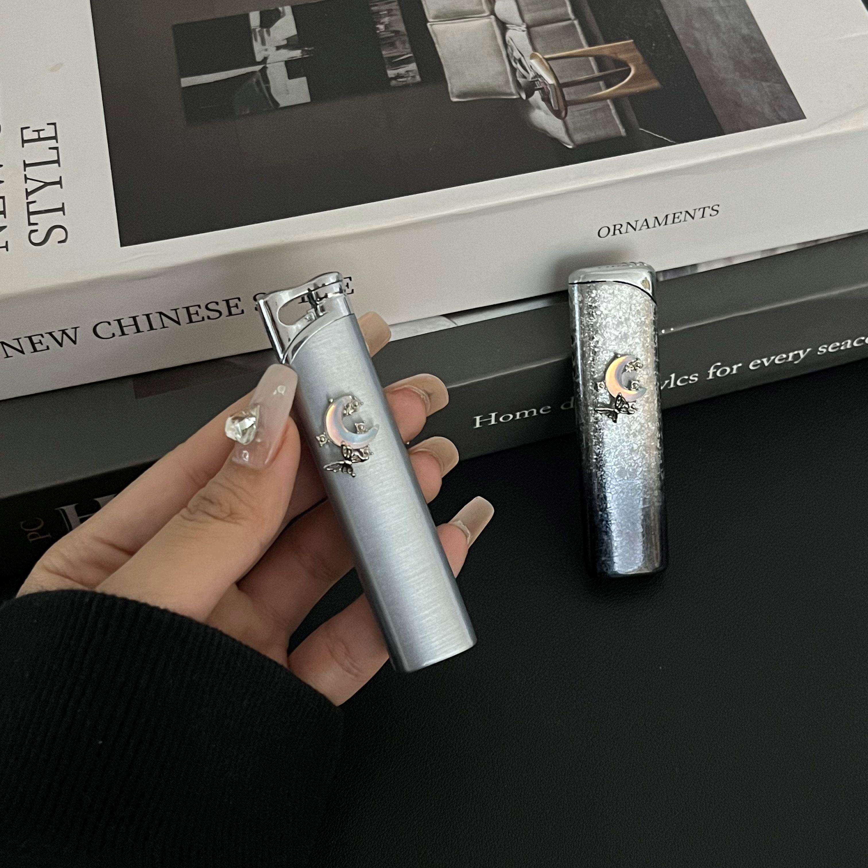 防风打火机原创冰花绿焰金属防风潮流送女友独特火机男士精品火机