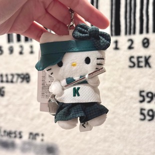 高尔夫运动员可爱哈喽kitty猫包包挂件挂饰嗨喽小公仔毛绒玩偶女