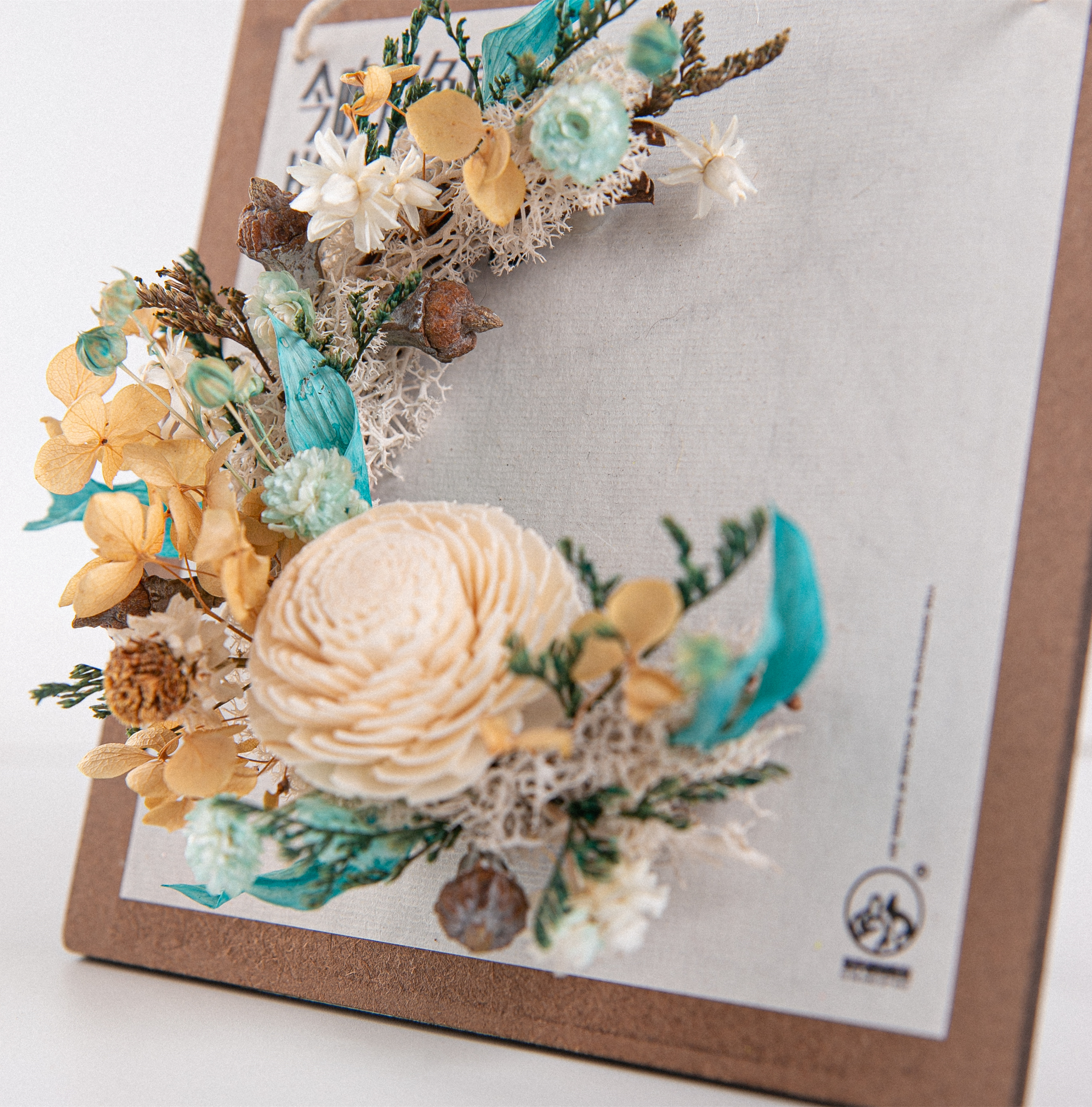 干花手作diy材料包摆件装饰画表白花艺到手礼物原创今晚月色真美