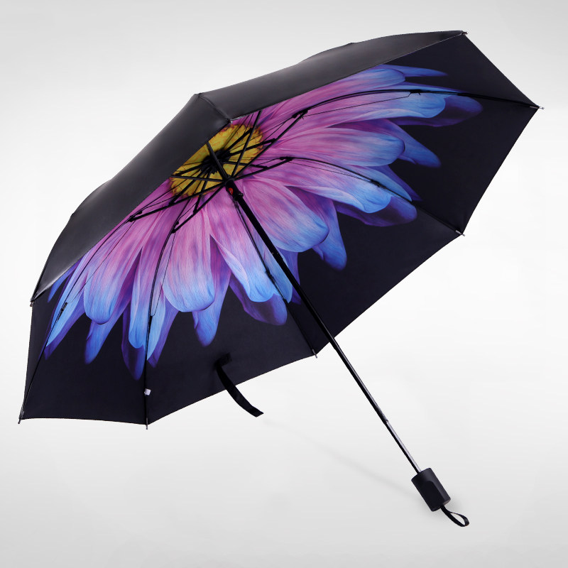 Antelope Morning Vinyl Sunscreen ultraviolet-proof Umbrella Black grace Flower Sunshadein the Home Daily , Umbrella/Rain gear/Rain/Moistureproof , Umbrella  category - from Buy2taobao.com to provide professional Taobao agent buy service