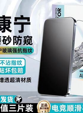 适用一加Ace5/5Pro磨砂防窥膜3v2v钢化膜13t全屏覆盖Ace竞速版防摔防爆防指纹护眼蓝光原装高清至尊版手机膜