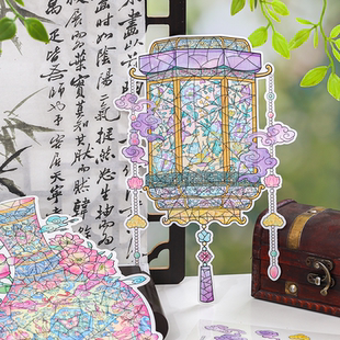 历史痕迹旧物修复师拼图造景贴纸 沉浸式手工diy古物瓷器咕卡贴画