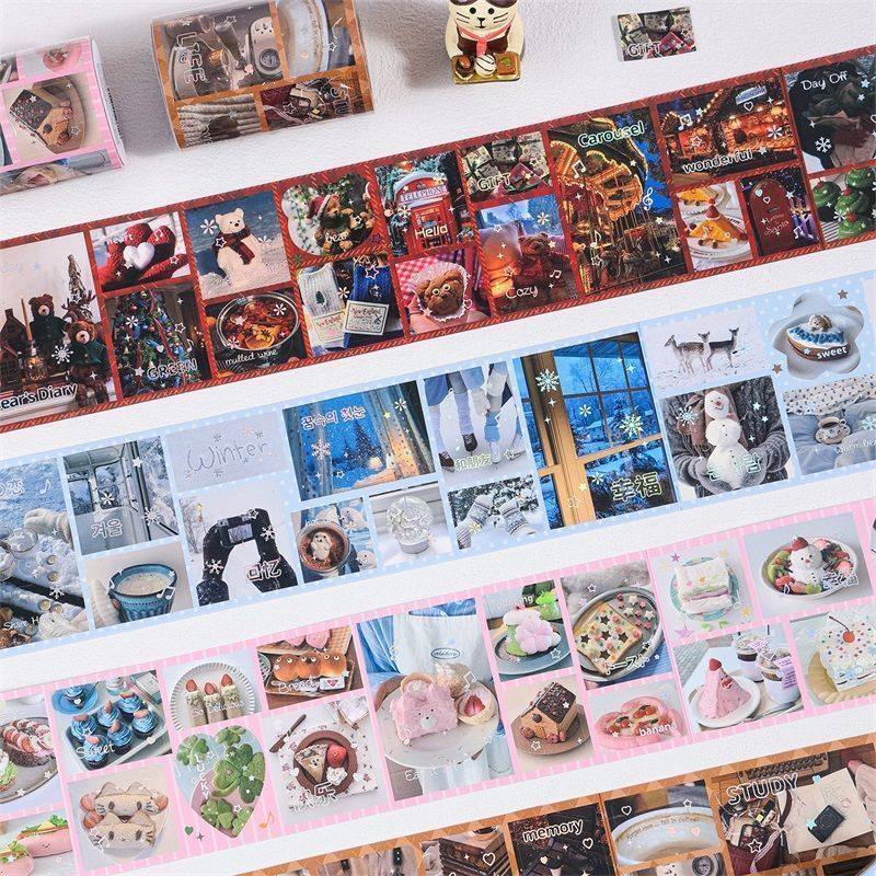 生活织章模切胶带复古暖冬小熊咖啡下午茶美食甜品手机壳手帐贴画,文具电教/文化用品/商务用品,胶带/胶纸/胶条,淘宝优惠券,粉丝福利购,淘宝优惠卷