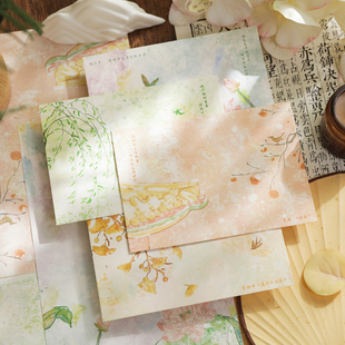 四季如风系列信封信纸古风手绘插画信封信纸美好祝福手写留言信笺