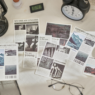 早沫记事海洋素材纸创意图案手帐本墙面素材打底装饰文艺复古打底