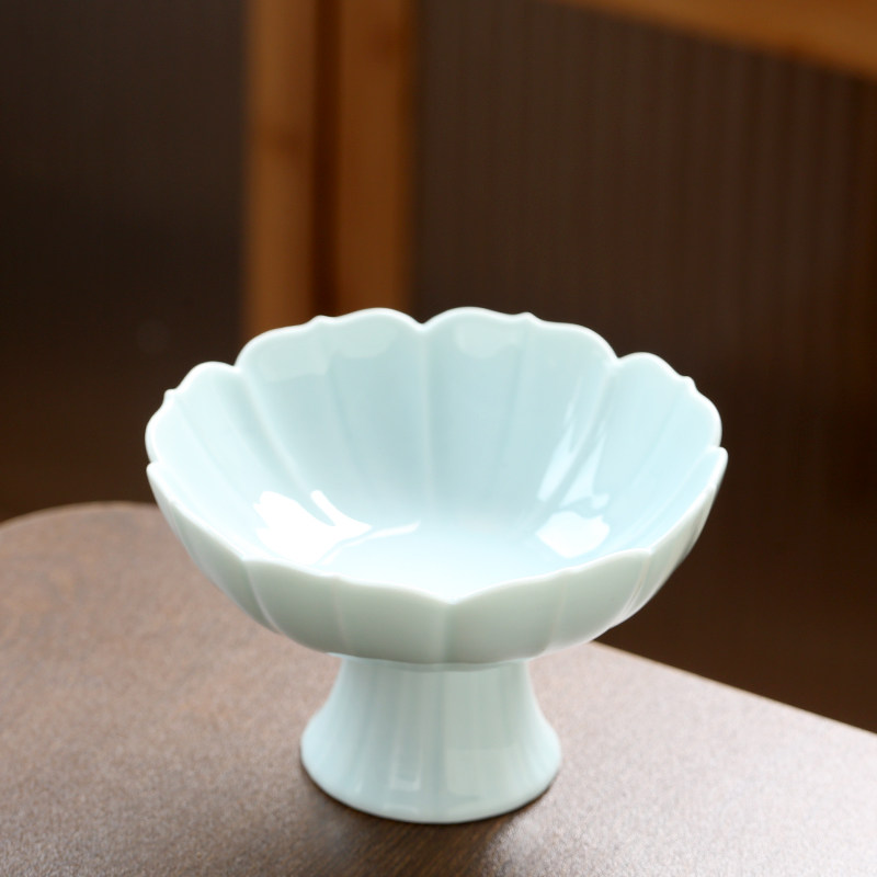 高脚茶点盘小号精致高足中式点心盘中国风禅意干果坚果家用水果盘