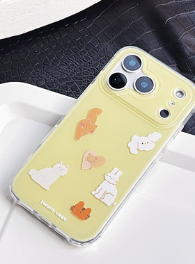 TWOM 可爱宠物原创设计磨砂双层适用iPhone17promax手机壳新款苹果16promax动物保护套15/14保护套小众ins风