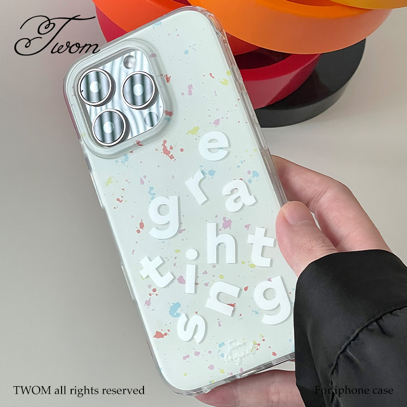 原创彩色字母双层手机壳