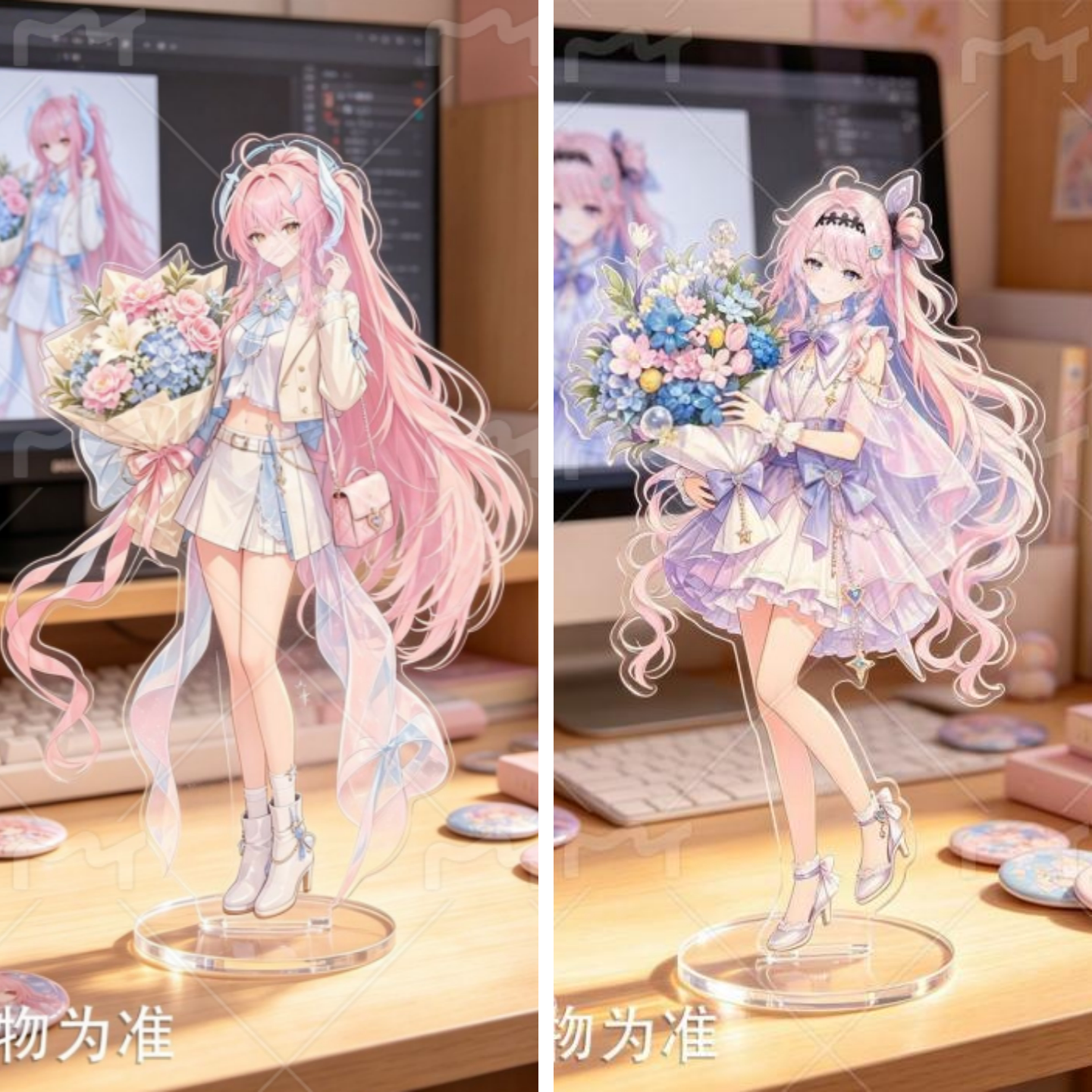 鸣潮周边纯白花嫁自制立牌图片