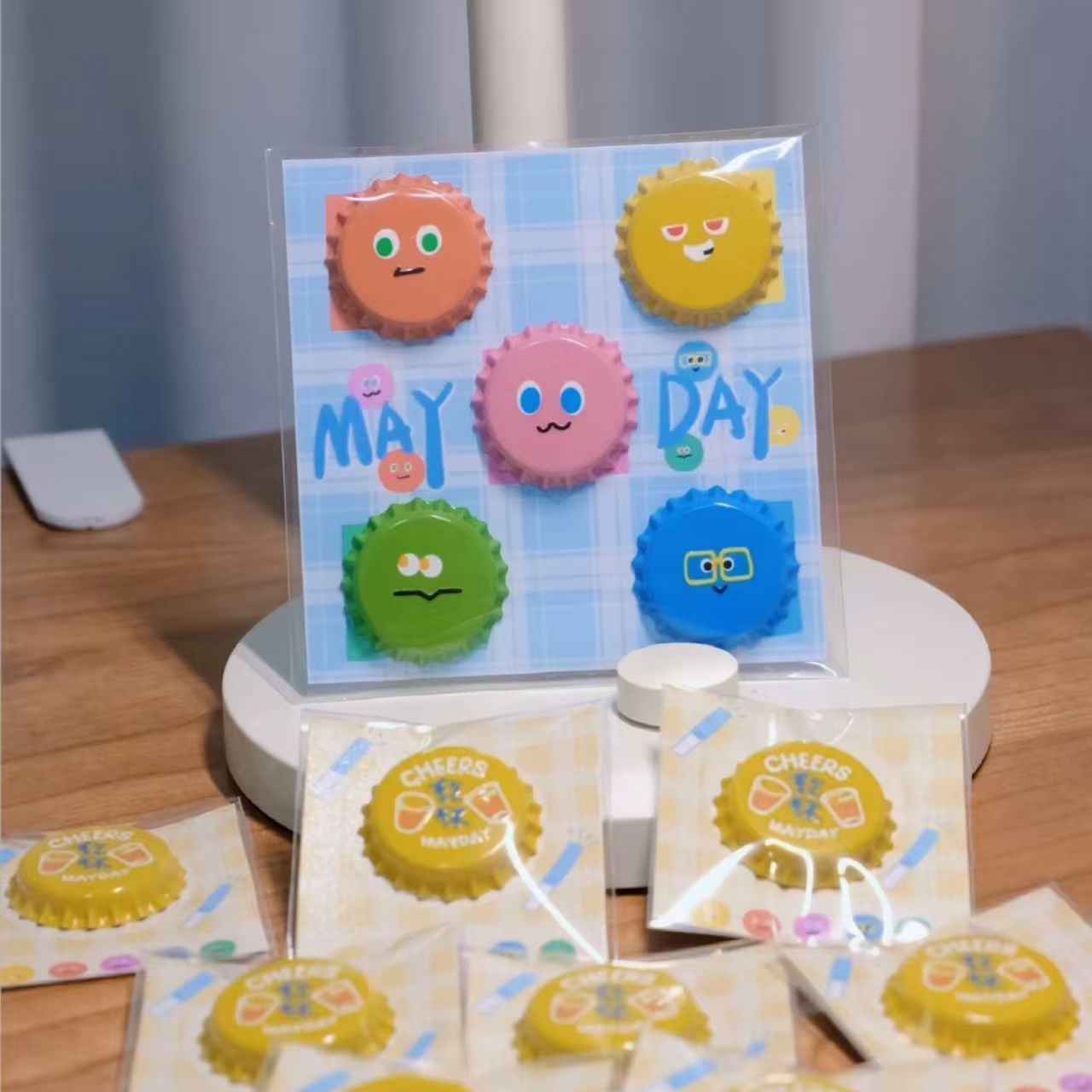 爆火小红书diy彩色瓶盖