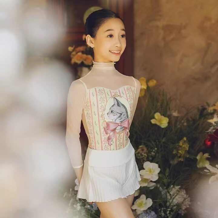 MIADANCE猫咪优雅系列成人连体服儿童芭蕾服高领中长袖2024新款