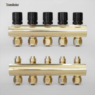 8路工程推荐 TM803 E系列托米雷克地暖地热全铜分集水器2