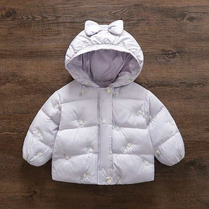 m311碎花新款冬装新年衣服儿童加厚碎花面包服冬季保暖外套棉衣