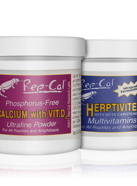 美国repcal爬宠钙粉维生素爬虫睫角守宫蜥蜴鬃狮蜥rep-cal钙粉D3