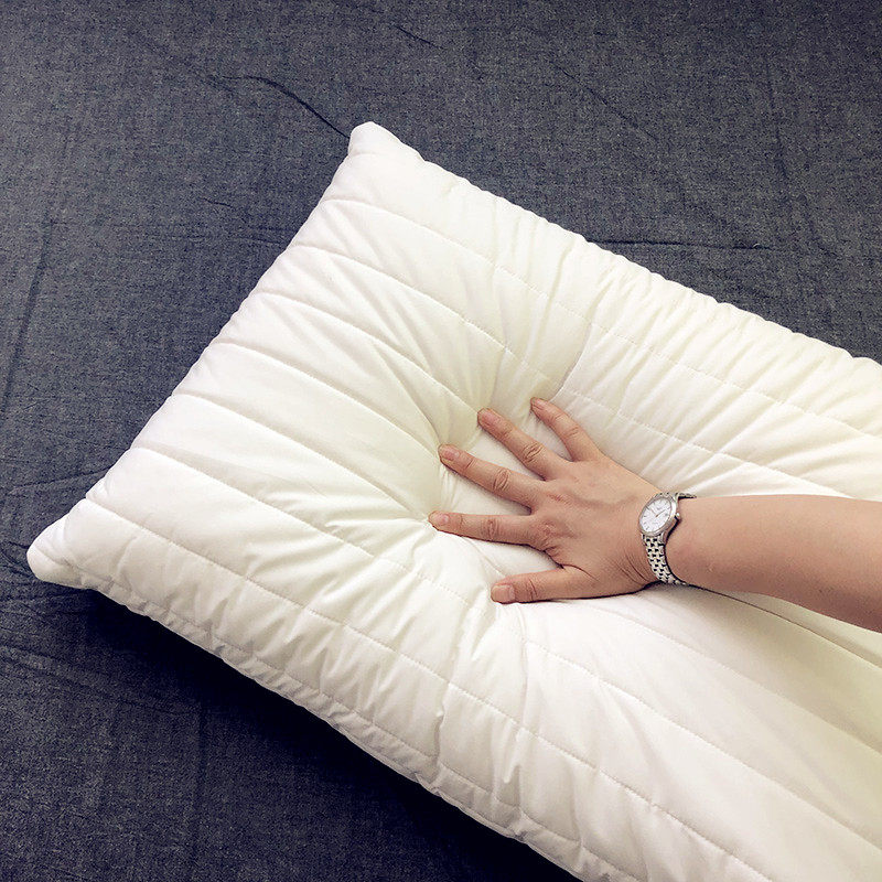 无印聚氨酯泡沫低反弹绗缝枕头护颈椎脖子枕芯单人一只装一对包邮