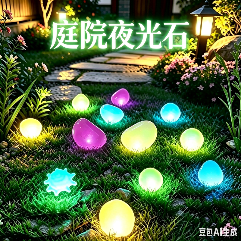 超亮夜光石子七彩荧光石鱼缸布景