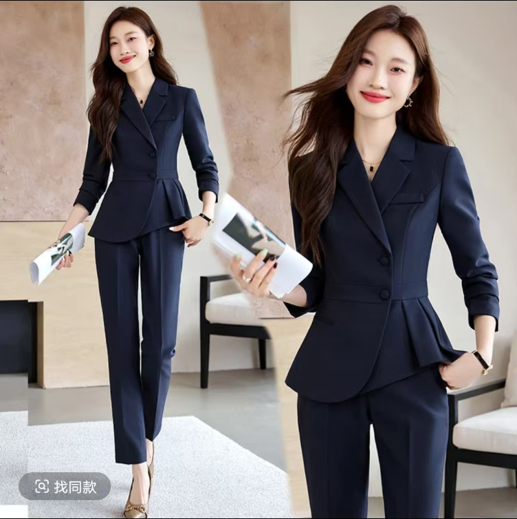 网红西装套装女休闲面试职业装秋