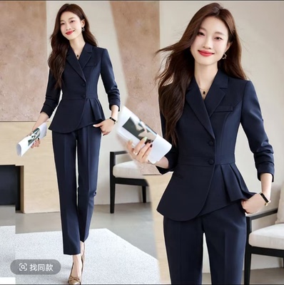 网红西装套装女休闲面试职业装秋