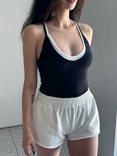 MIMICARLEY新品美式辣妹Skim*高级感深V领基础款打底工字吊带背心