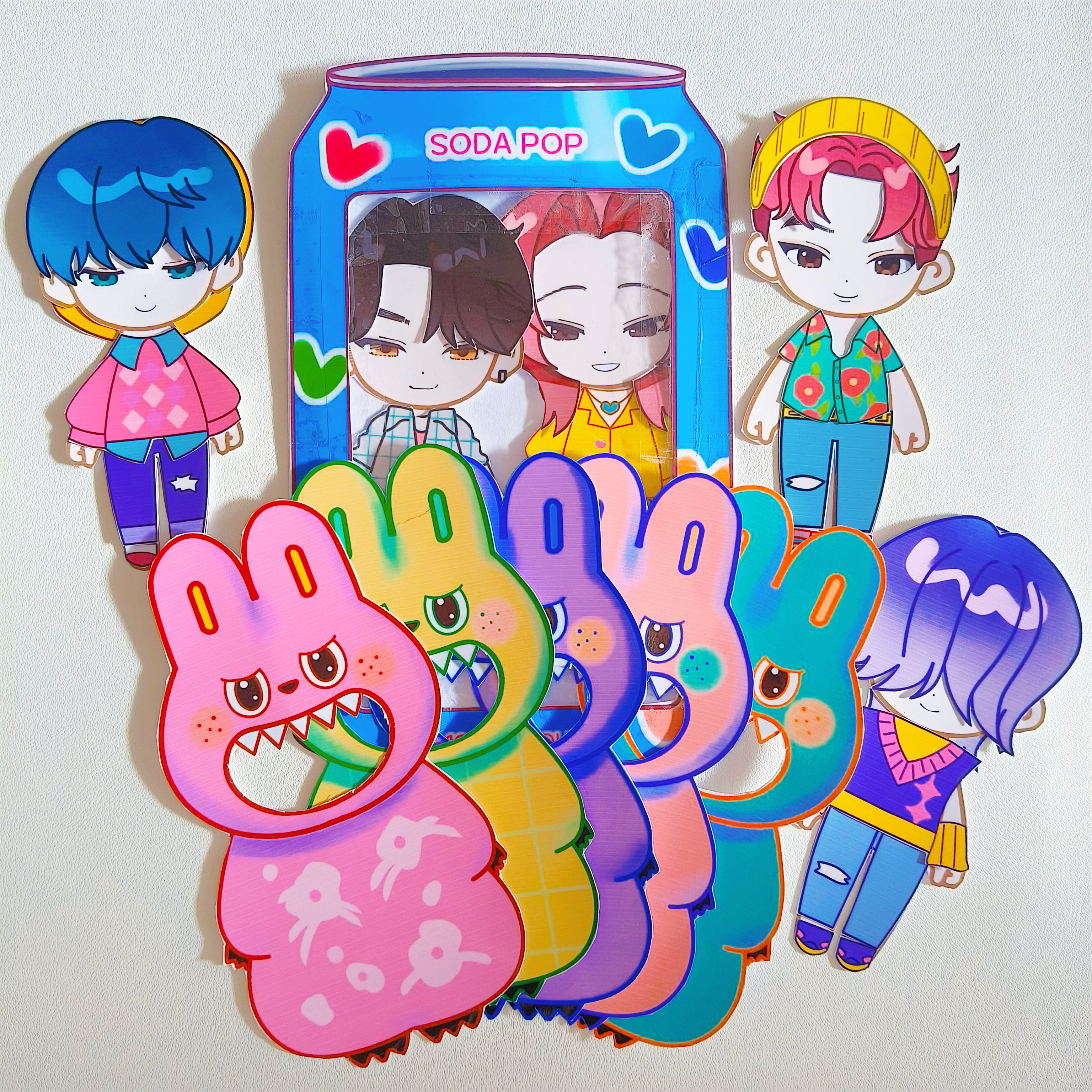 猎魔男团联名拉布换装盲袋儿童专注力玩具手工DIY反复玩材料包