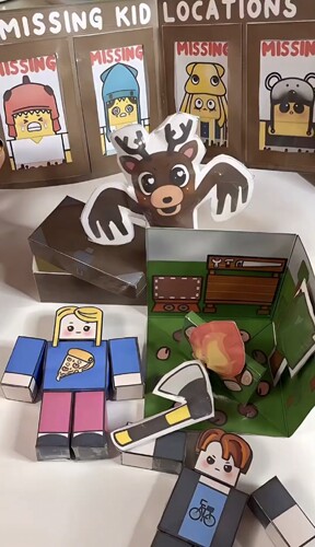 我的世界99个森林之夜立体盲袋换装儿童贴纸手工创意diy益智玩具