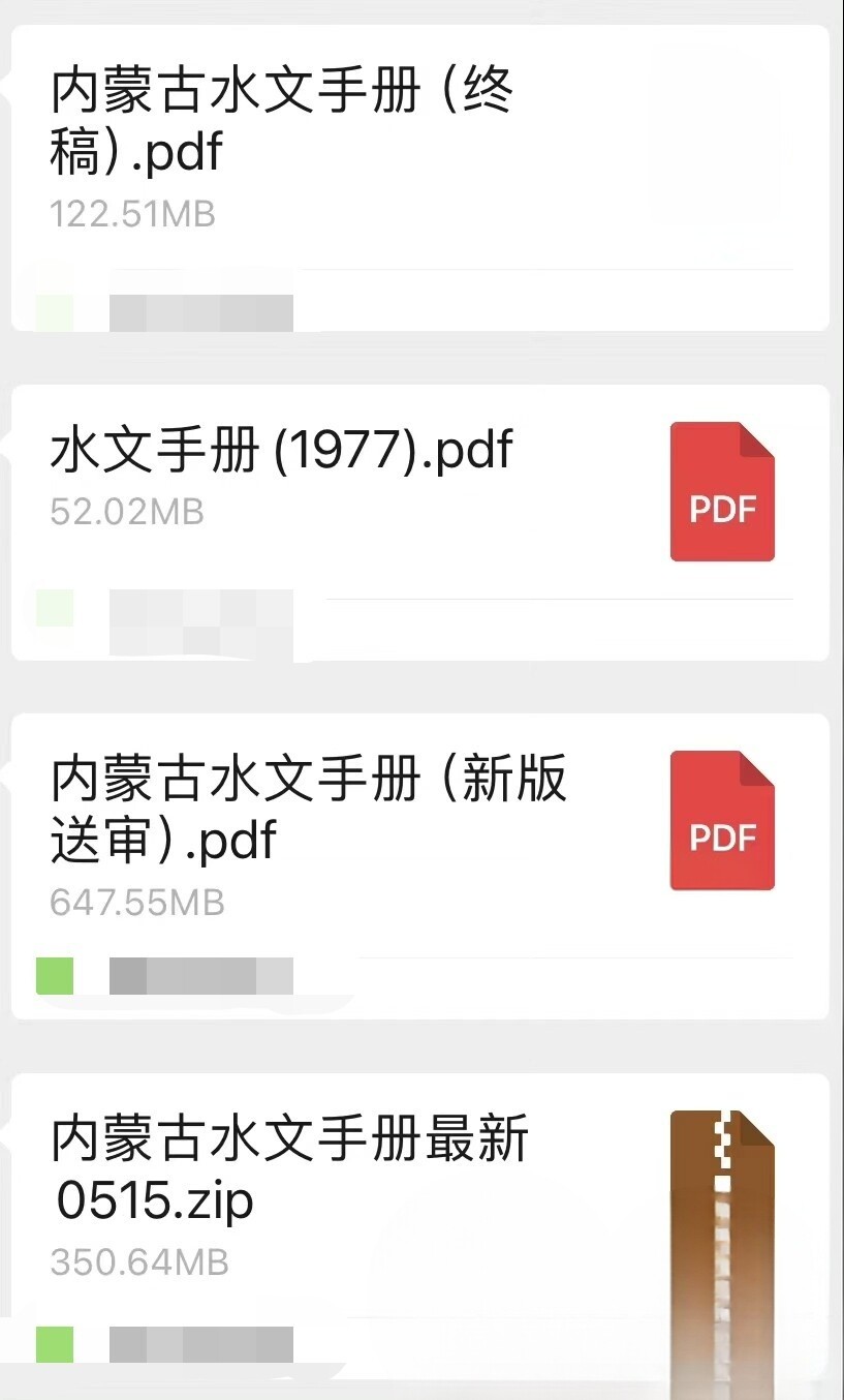 内蒙古水文手册，水文资料！！！