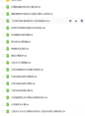 水文计算调洪演算现成vba都做好