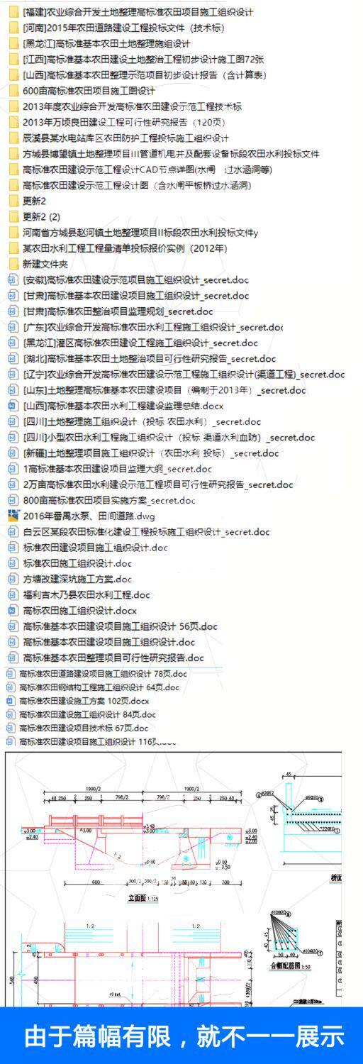 工程建设高标准农田项目水利施工组织设计土地平整资料全套模板