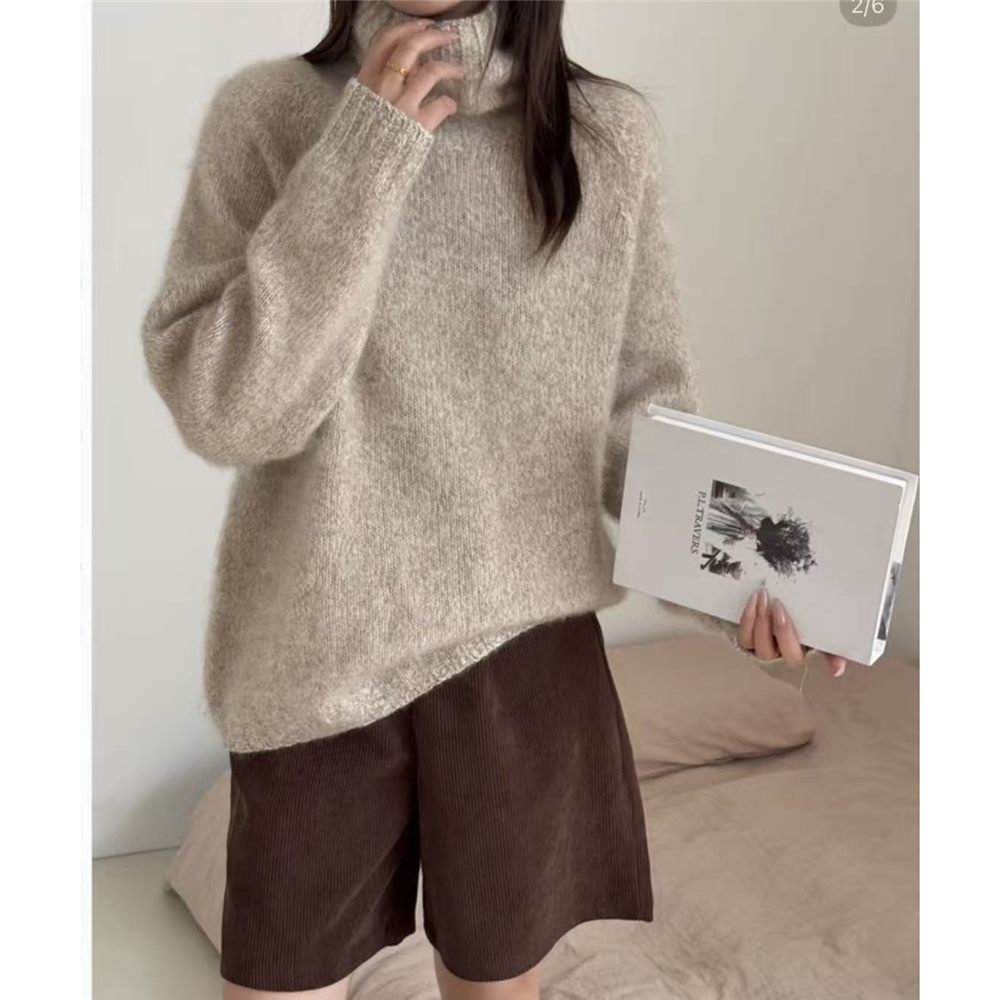 2025年秋季时尚百搭通勤简约休闲套头羊绒衫