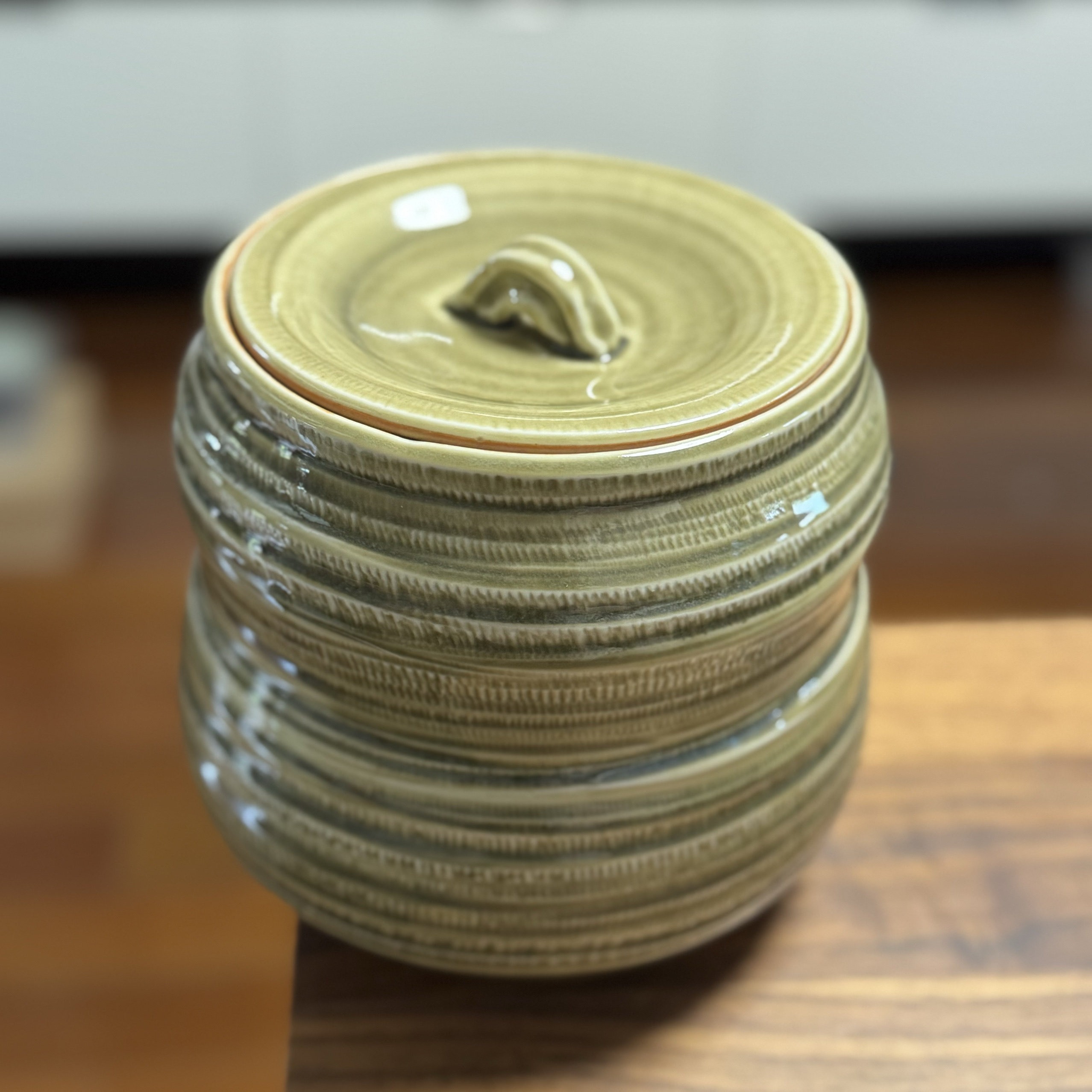 日产 肥前 古青瓷 水指 大日窑 礁波作 茶叶罐 食物储存 茶具摆件