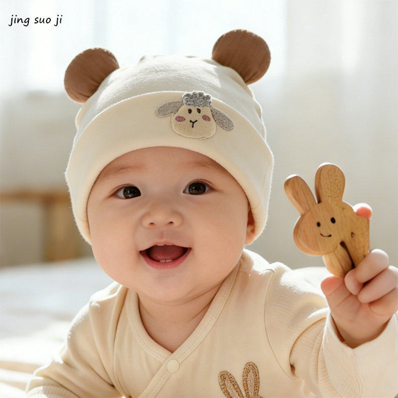 新生儿四季款胎帽可爱卡通卷边纯棉护耳帽0-6个月无骨护卤套头帽,童装/婴儿装/亲子装,帽子,淘宝优惠券,粉丝福利购,淘宝优惠卷