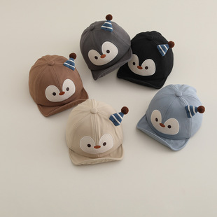 宝宝春秋帽子薄款可爱卡通鸭舌帽男童婴儿月龄遮阳防晒出游棒球帽