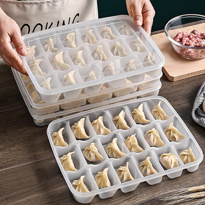 sungsa食品级分格冻饺子盒