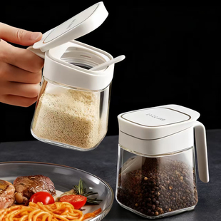 日本玻璃调料罐厨房家用盐罐密封防潮食品级糖罐调味瓶分装收纳盒