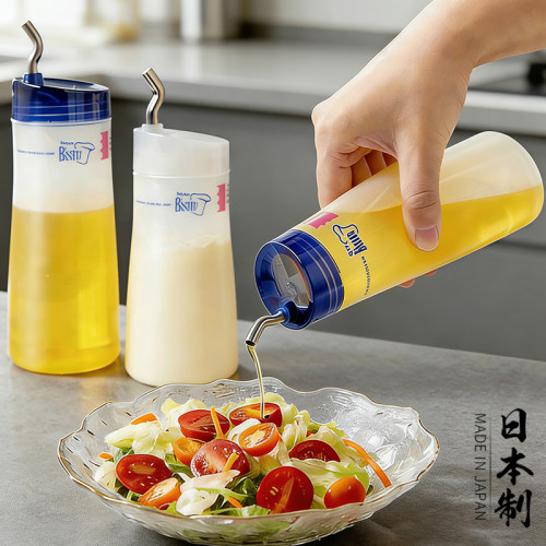 日本进口厨房防漏油壶家用可挤压鹰嘴设计调料瓶酱油醋米酒分装瓶