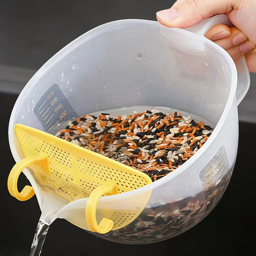 日本厨房淘米器洗米筛沥水篮子家用多功能淘菜洗水果篮洗菜盆神器