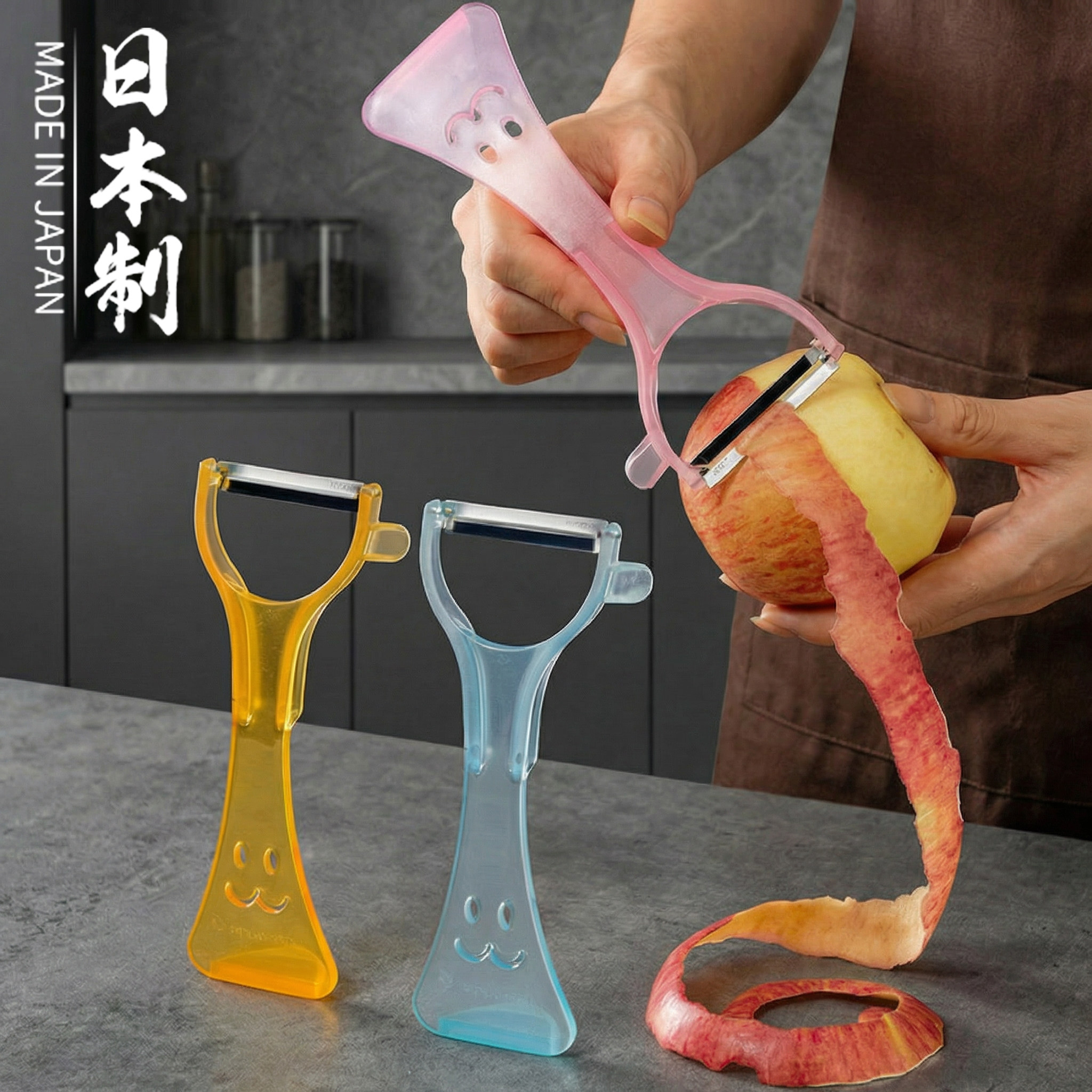 日本进口水果厨房不锈钢削皮刀图片
