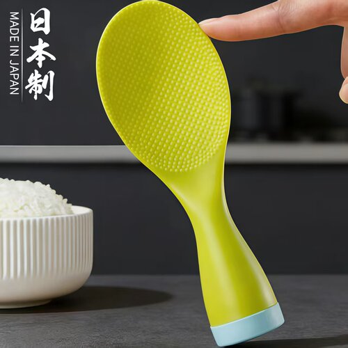 日本进口不倒翁饭勺家用高颜值食品级可立式耐高温不粘盛米饭勺子