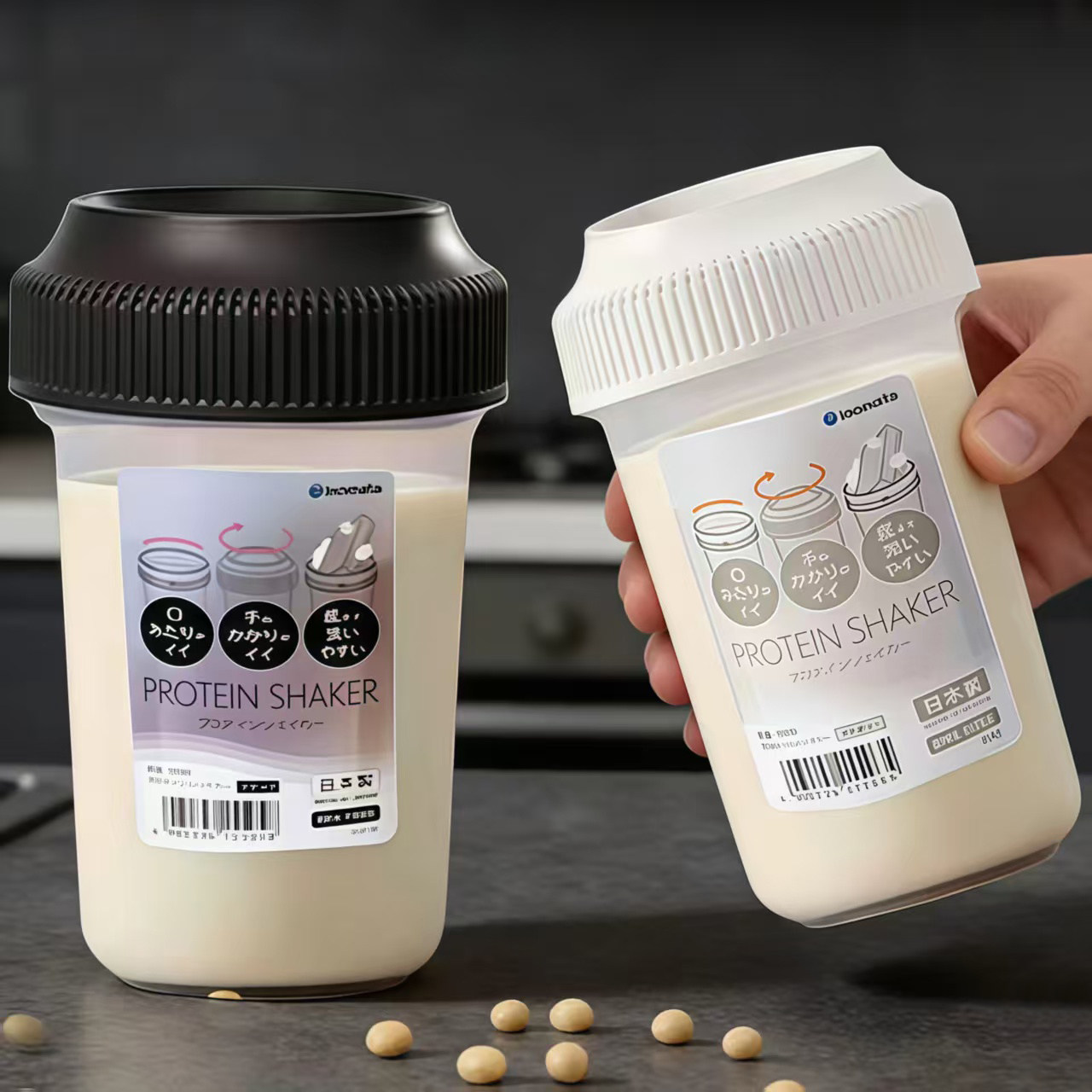 日本进口早餐便携外带专用豆浆杯子牛奶果汁奶昔冲泡奶粉食品级水