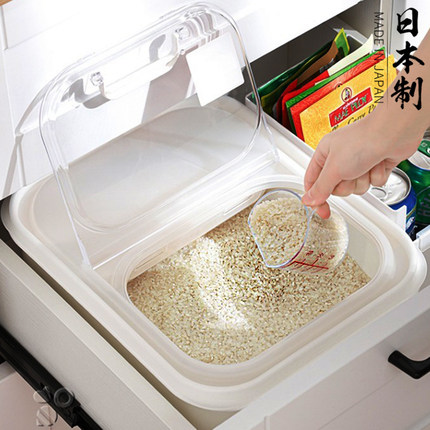 日本进口米桶家用防虫防潮密封罐装米缸大米收纳盒储米箱食品级桶