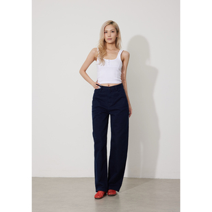 RUGOSAM「直筒裤系列」早春上新丨高腰女深色显瘦牛仔裤RB0524