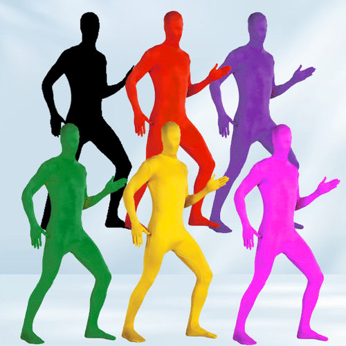 隐身衣cos服装万圣节忍者紧身衣舞台黑衣人表演演出服饰绿幕衣